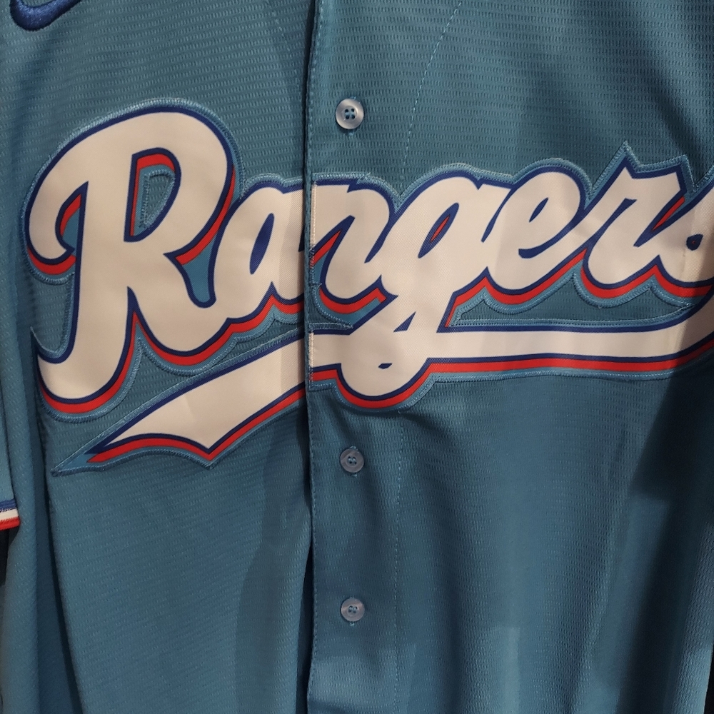 Corey Seager Texas Rangers Baby Blue Stitched Jersey - Picture 7 of 14